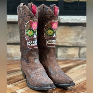 Macie Bean sugar skull cowboy boots